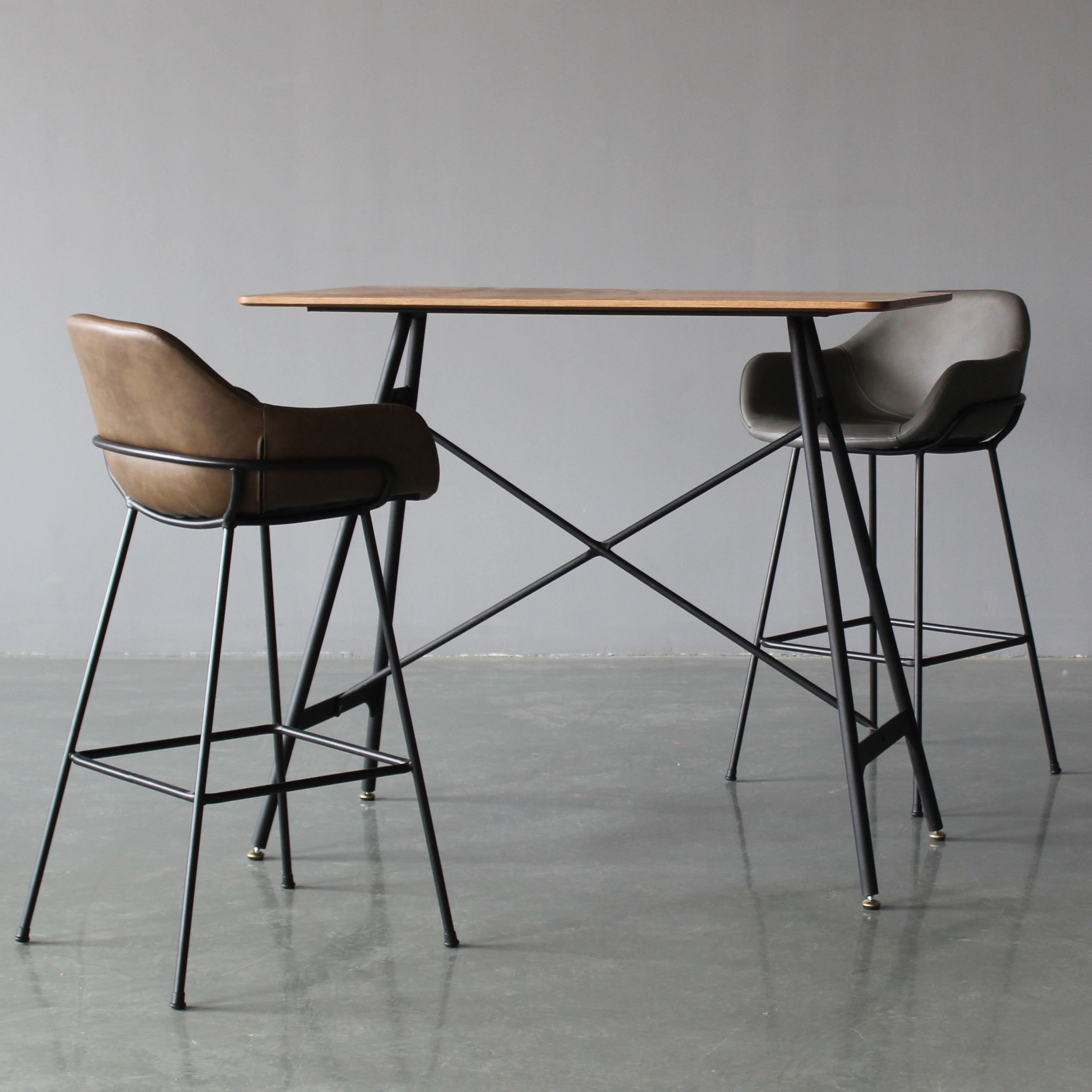 Retro Bar Table Chair Creative Home Nordic Bench Iron Art Soft Bag Elevated Stool Industrial Wind Bar Chair