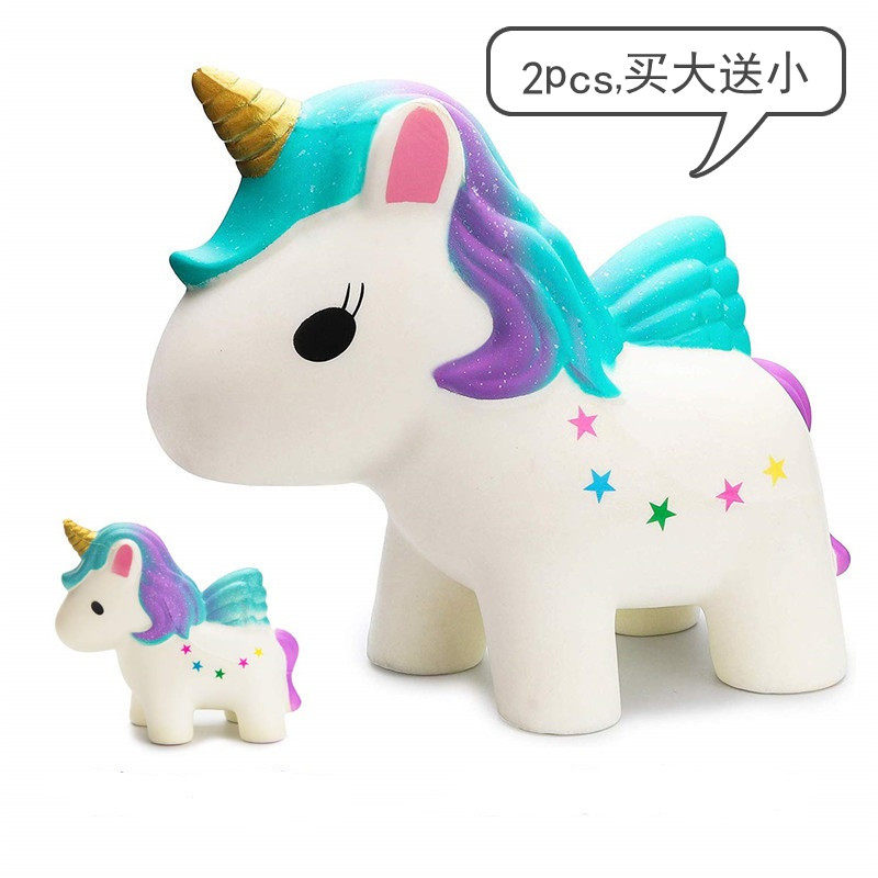 2PCS soft soft Squishy slow rebound unicorn simulation squeeze toy Japanese scented oversized knead
