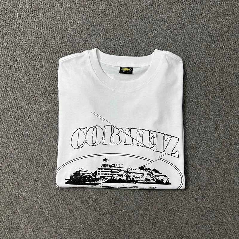 VLONE FOG Corteiz 7 цветов Правила Мир футболка Корерай Alcatraz футболка с коротким рукавом