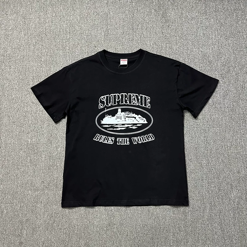 Футболка VLONE FOG с круглым вырезом для отдыха мужчин и женщин, с коротким рукавом, оверсайз