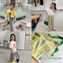 Childrens mosquito trousers 2022 summer new girls Yang beam feet baby light air conditioning long trousers tide