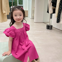 South Korean girls dress dress 2022 new Fragon Fairy Childrens Princess dress thin
