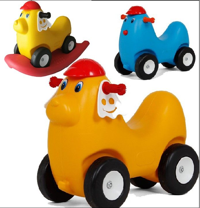 Children's Animal Skating Toddler Mimi Puppy Skid Skid Four-wheel Twist Baby Plastic Car