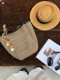 2026 Super Hot Braided Bucket Bag Women's Summer Large Capacity Commuting Versatile Handbag Casual Simple Shoulder Bag