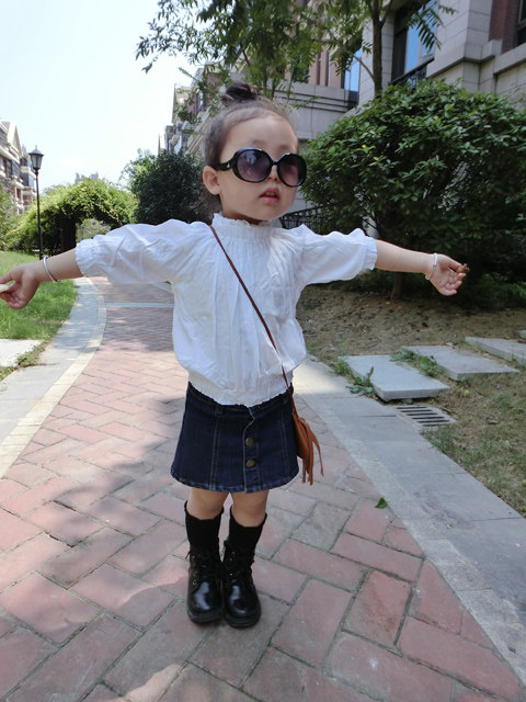 Jupe fillette en toile - Ref 2052664 Image 10