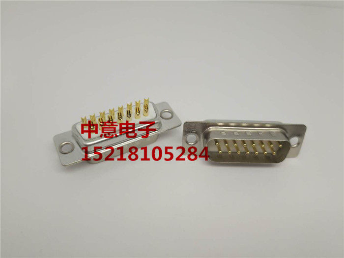 Low density DB15 male and female connector Gold plated high temperature DB15 male and female head two rows DB15 welding head