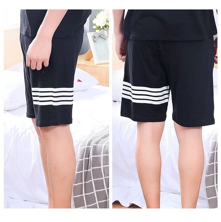 Quần short cotton nam mùa hè Bộ đồ ngủ cotton rộng cho nam Quần mùa hè mỏng thường xuyên Quần nam quần kaki