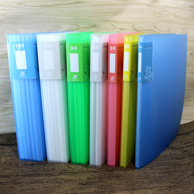 Transparent Colour Data Book A4A3A5 folder Inserts Page Bag Piano Recipe Book Collection 1020304060 Page