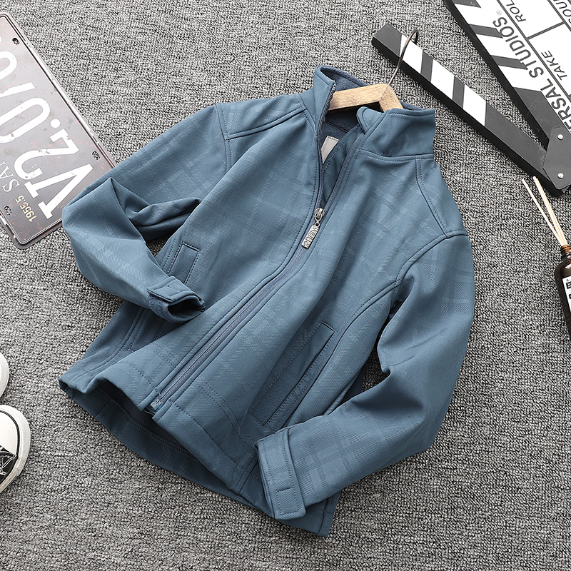 Foreign trade original single boy and girl soft shell stormtrooper jacket Middle and large children's spring and autumn jacket zipper shirt Children's outdoor stormtrooper jacket