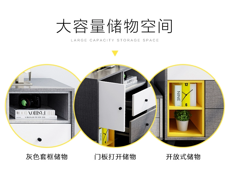 Phong cách bắc âu hiện đại tối giản tủ lưu trữ tủ trưng bày kết hợp tủ ăn bên tủ phòng khách đồ nội thất tủ hiên kho - Buồng
