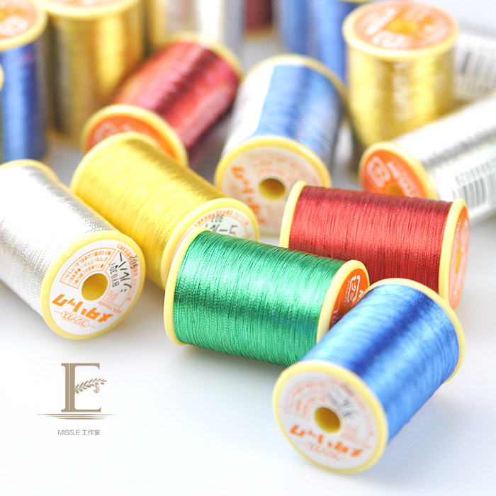 French embroidery Japanese fuji gold and silver thread hook bead thread French crochet special metal hook bead thread 100m