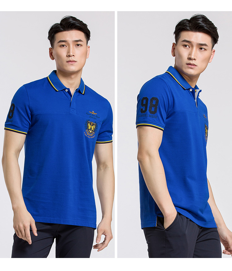 Onyje mùa hè màu rắn Paul ve áo cotton ngắn tay giản dị Áo thun mỏng nam thể thao Mỹ POLO aso polo