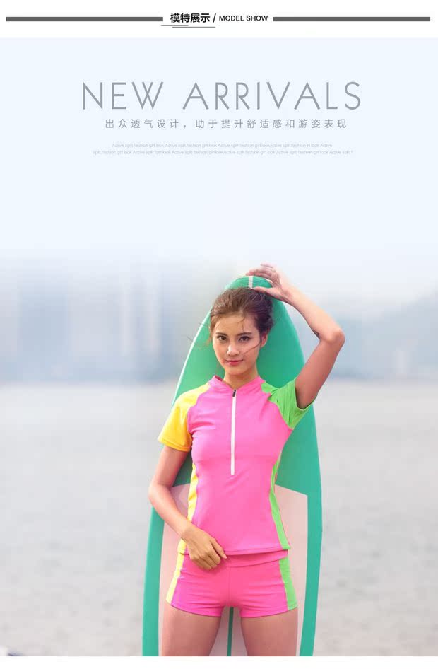 Li Ning lót2018 sản phẩm mới Đồ bơi nữ Han chia kích thước lớn bảo thủ thời trang thể thao nữ giản dị bộ đồ bơi 2 mảnh