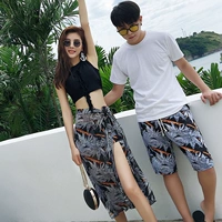 Cặp đôi đồ bơi bảo thủ mùa xuân nóng bỏng ngực nhỏ tụ tập bikini áo tắm gợi cảm bên bờ biển kỳ nghỉ phù hợp với cặp đôi - Vài đồ bơi bộ đồ đôi đi biển đẹp