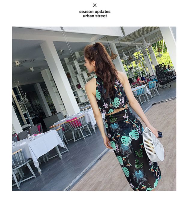 2019 cặp đôi mới bơi mùa xuân nóng bỏng ngực nhỏ tập hợp gợi cảm bảo thủ mỏng che bụng che chân dày đồ bơi - Vài đồ bơi 	đồ đôi đi biển cho mẹ và bé trai