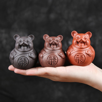 Purple tea favor decoration boutique creative ke yang blessing rat cha wan tea pest Tea Tea Tea Tea small ornaments