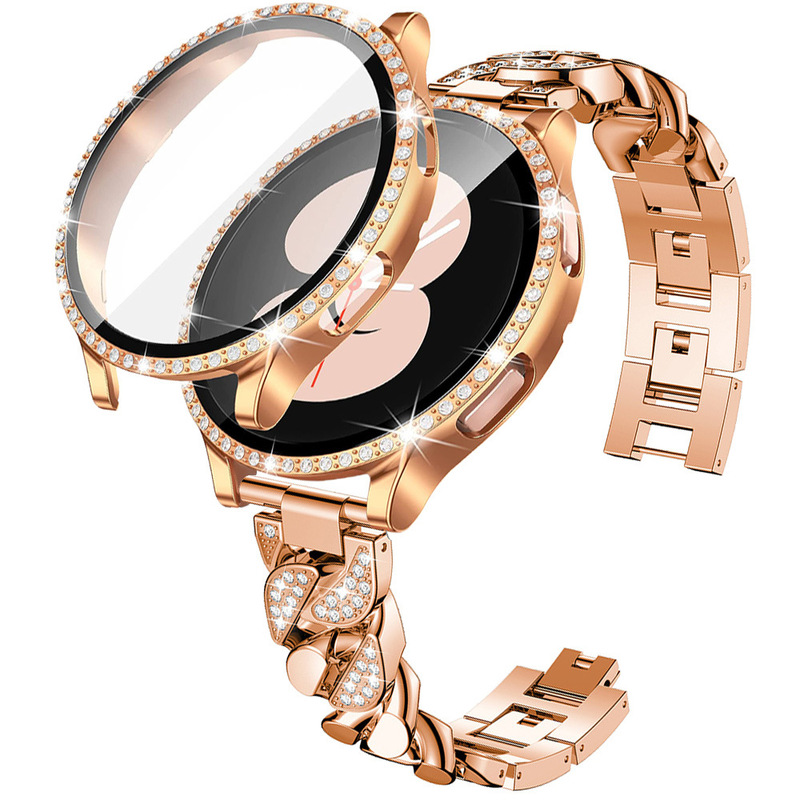 Suitable for Samsung Galaxy Watch87/6/4Classic/5Th Generation Diamond-Encrusted Single-Row Chain Denim Chain Metal Watch Strap Suitable for Samsung Galaxy Watch87/6/4Classic/5Th Generation Diamond-Encrusted Single-Row Chain Denim Chain Metal Watch Strap