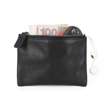 Japan and South Korea original tanned cowhide pocket mens retro leather storage bag drivers license card bag key bag female