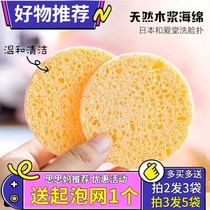 Japan Waido and love Hall facial sponge wafer face cleansing flutter delicate antibacterial deep cleansing natural