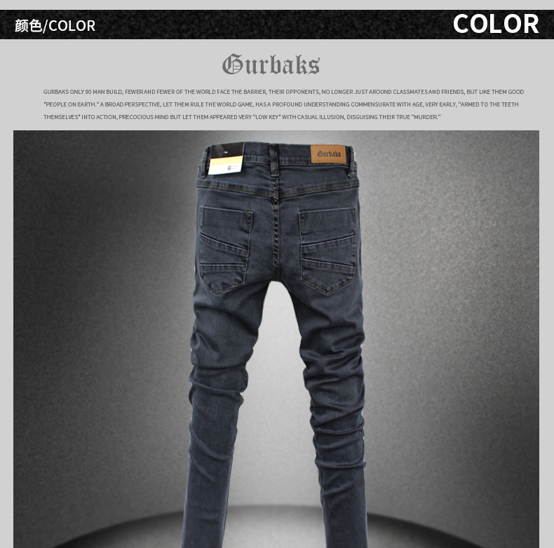 Jeans pour jeunesse pieds Slim GURBAKS pour printemps - Ref 1477824 Image 11