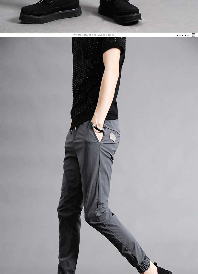 Quần Gurbaks phiên bản Hàn Quốc của quần yếm hip hop Quần lửng và quần nhung dày mới cho nam jogger nam
