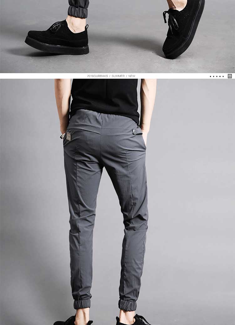 Quần Gurbaks phiên bản Hàn Quốc của quần yếm hip hop Quần lửng và quần nhung dày mới cho nam jogger nam