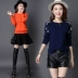 2019 mùa thu và mùa đông áo len cashmere mới của phụ nữ áo len ngắn mùa thu và mùa đông áo len dày bên ngoài cardigan nữ Cardigan