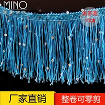 Make clothes accessories solid color tassel accessories sequin lace arrangement Latin dance costume lace roll width 10CM