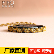 Curtain lace decorative accessories gold silk ribbon sofa cushion small edge handmade diy home fabric pillow side