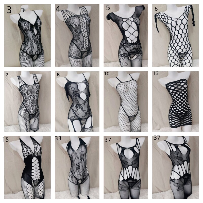 Desirable and Alluring* Sexy One-Piece Fishnet Garment, Tearable, Seductive Black Stockings, Hot and Revealing Fishnet Stockings, Fun Lingerie, Plus Size