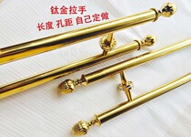Jianli luxury titanium hotel door handle Glass door handle Wooden door KTV door handle lock Office handrail