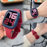 Применение Apple с Apple Watch8 тонкая силиконовая пряжка бабочка+PC Shell Iwatch76se2 Упражнение