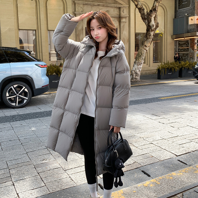 Jiujiang Jiaxing Pinghu down Cotton Jacket Winter Women's 2025 New Mid-Length Over-The-Knee Cotton Coat Jacket