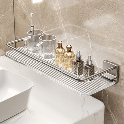 Bathroom Toilet Storage Rack, No-Drill Wall-Mounted High-End Acrylic Organizer Shelf for Washbasin