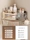 Bathroom Corner Shelf, No-Drill Installation, Toilet, Bathroom, Shower Room, Corner Basket, Milky White