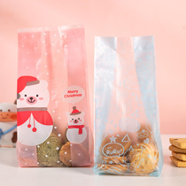 Christmas baking package kitten puppy frosted translucent cookie bag bread bag cookie bag 50 sets