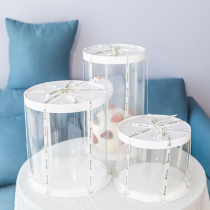 Round cake box Transparent baking box 8 inch plus high birthday cake box Round box baking packaging