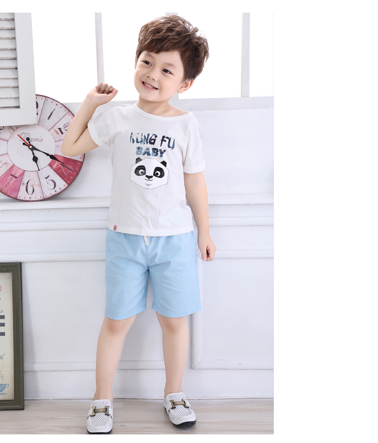 Trẻ em bông và vải lanh quần short mùa hè quần áo trẻ em bé quần cô gái chàng trai nhỏ quần năm quần bãi biển nóng quần