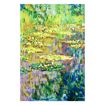 Self-painting digital oil painting diy hand-painted hand-filled filling coloring decompression oil painting Monet water lily