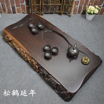 Solid Wood tea tray-pine Crane-whole Ebony ebony tea tray special size mahogany tray