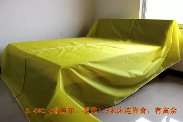 Sofa giường bụi vải che chống bụi bao phủ trang trí nội thất du lịch dã ngoại vải màu xám bìa bedspread đơn lớn dọn dẹp - Trang bị tấm