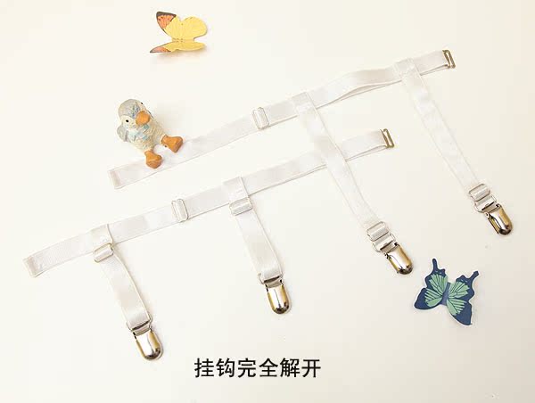 Garter vành đai đôi sử dụng chân vòng móc thời trang chống trượt kim loại mỏ vịt kẹp garter clip garter khóa áo sơ mi dây đai bó sát
