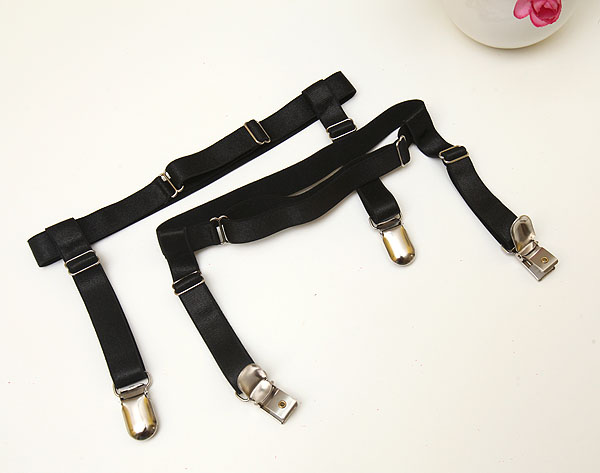 Garter vành đai đôi sử dụng chân vòng móc thời trang chống trượt kim loại mỏ vịt kẹp garter clip garter khóa áo sơ mi dây đai bó sát