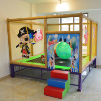 Kindergarten trampoline large outdoor toys indoor playground trampoline park bungee spring bed childrens jumping bed