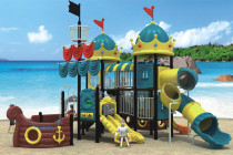 Kindergarten large slide Childrens Community Park outdoor amusement equipment large swing pirate ship combination toy