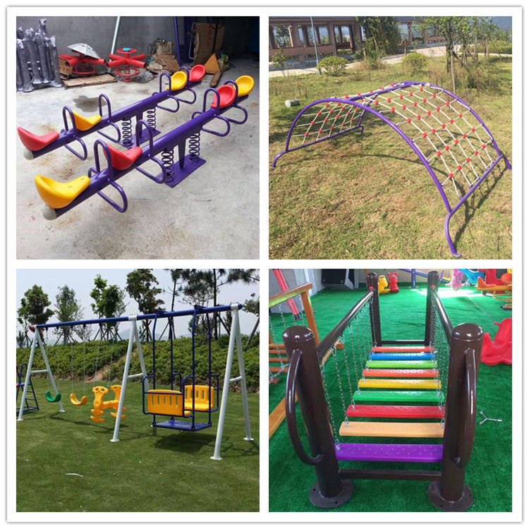 Kindergarten swinging bridge children sense training large toy swing rocking chair slide combination multi-functional climbing net