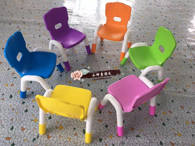 Thickened baby chair children's back stool plastic baby chair kindergarten table and chair child home chair non-slip