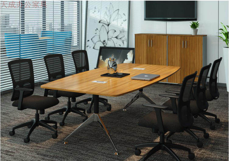 Office furniture conference table and chair combination simple modern long table office desk oval training negotiation table fashion