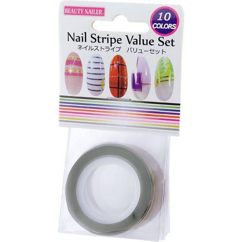 BEAUTY NAILER Nail Stripes Value Package 10 Colors