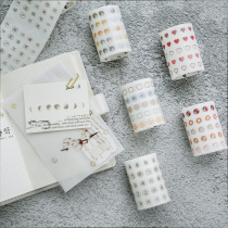 Handbook tape Salt system basic dot color tape creative text and paper stickers diary decorative stickers material